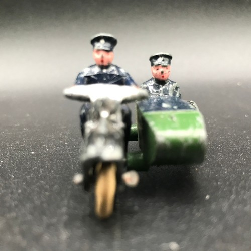 113 - Dinky Toys No.42 Pre-war 'Police Patrol' Gift Set, includes Police Hut, Motor Cycle Patrol and Polic... 