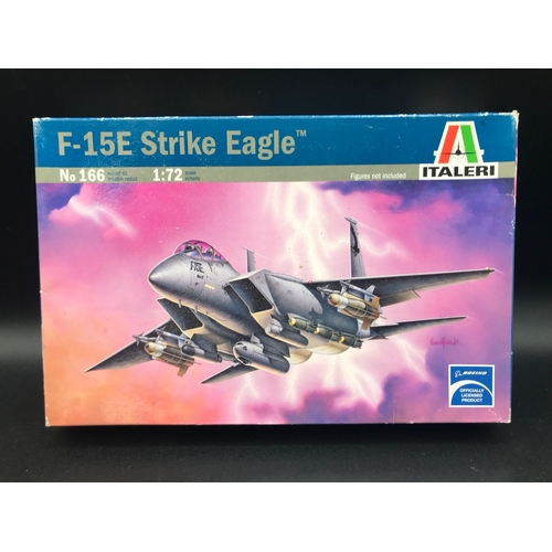 134 - 8 F15 Strike Eagle Un-built 1:72 Scale Aeroplane Kits, each Boxed with Instructions, Five sealed, On... 