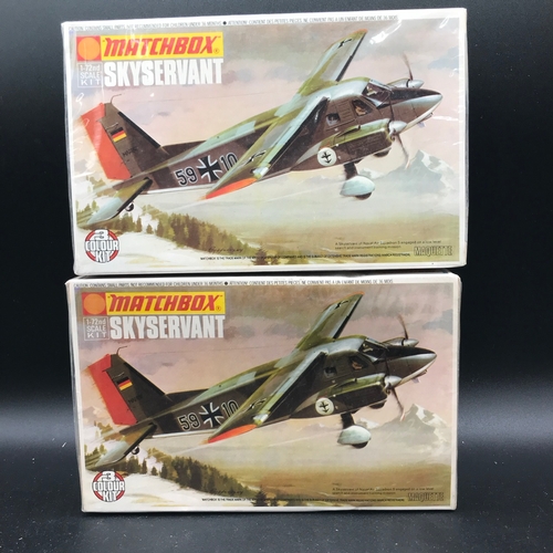 138 - 9 Matchbox Un-built 1:72 Scale Aeroplane Kits, each Boxed with Instructions, Six sealed, Only unseal... 