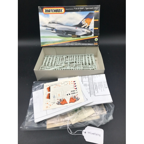 138 - 9 Matchbox Un-built 1:72 Scale Aeroplane Kits, each Boxed with Instructions, Six sealed, Only unseal... 