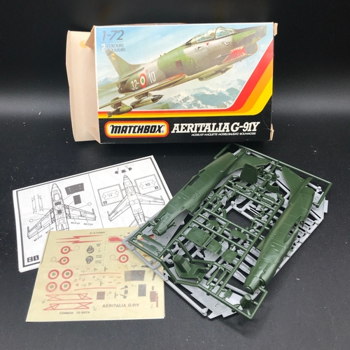 138 - 9 Matchbox Un-built 1:72 Scale Aeroplane Kits, each Boxed with Instructions, Six sealed, Only unseal... 