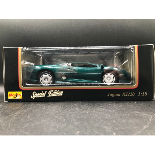 97 - Three 1:18 Scale Maisto Special Edition Super Cars, Includes Dodge Viper GTS-R, Lamborghini SE, Jagu... 