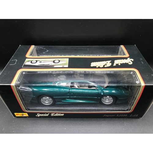 97 - Three 1:18 Scale Maisto Special Edition Super Cars, Includes Dodge Viper GTS-R, Lamborghini SE, Jagu... 