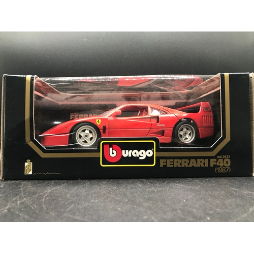 98 - Seven 1:18 Scale Burago Diecast Metal Models, Undisturbed from Packaging, includes Mercedes Benz 300... 