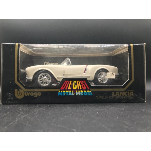 98 - Seven 1:18 Scale Burago Diecast Metal Models, Undisturbed from Packaging, includes Mercedes Benz 300... 