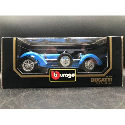 98 - Seven 1:18 Scale Burago Diecast Metal Models, Undisturbed from Packaging, includes Mercedes Benz 300... 