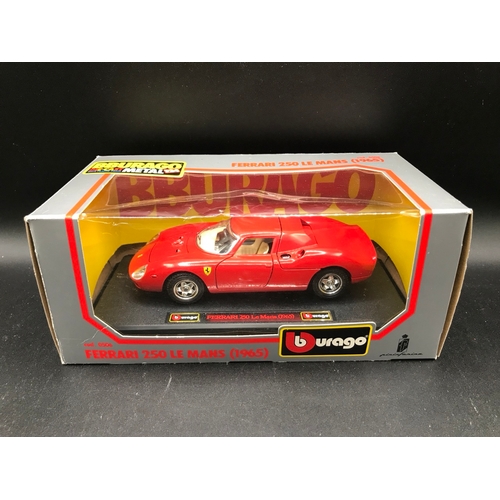 93 - Five 1:24 Sports Cars, Burago (4) and Shell Sportswear Collection Jaguar XJ220, Burago's Ferrari 275... 