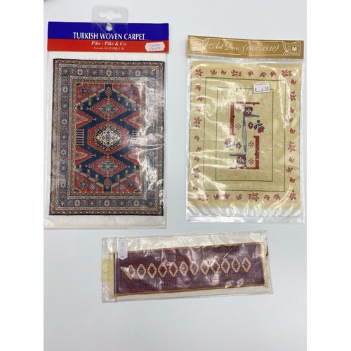 711 - New Woven Rugs Scale 1:12
6 runners
4 Mini Turkish Rug (50mm x 85mm)
1 Mini Circular Rug (80mm diame... 