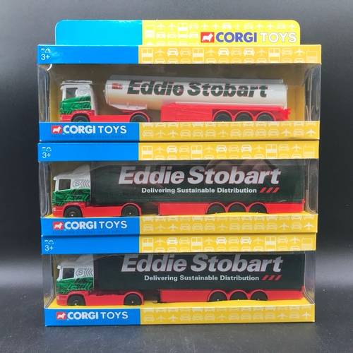 526 - 18 Corgi Superhaulers Eddie Stobart 1:64 Scale, Undisturbed from Packaging, Some shelf wear and dust... 