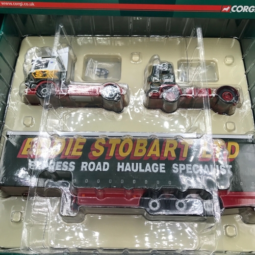 529 - Corgi CC99203 Edward Stobart 1954-2011 Commemorative Set Ltd Edn together with AA30008 Eddie Stobart... 