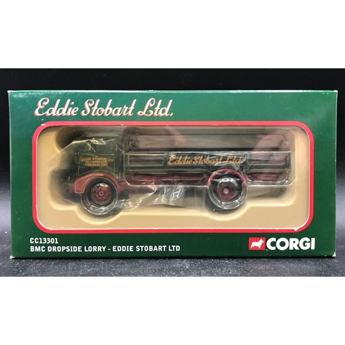 530 - Three Eddie Stobart Corgi Truck Sets with Limited Edition CC10805 Foden S21 8 Wheel Platform Lorry a... 