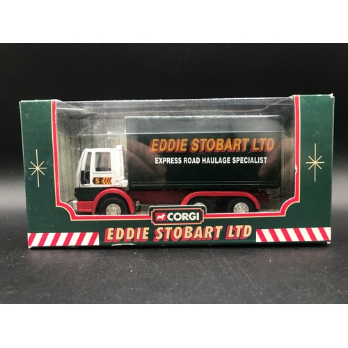 531 - 12 Corgi Eddie Stobart Die-cast Vehicles, Undisturbed from Packaging, includes 59601 Ford Cargo Box ... 