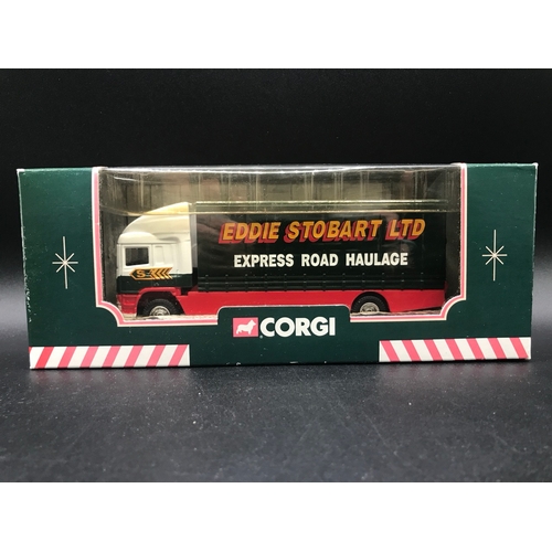 531 - 12 Corgi Eddie Stobart Die-cast Vehicles, Undisturbed from Packaging, includes 59601 Ford Cargo Box ... 