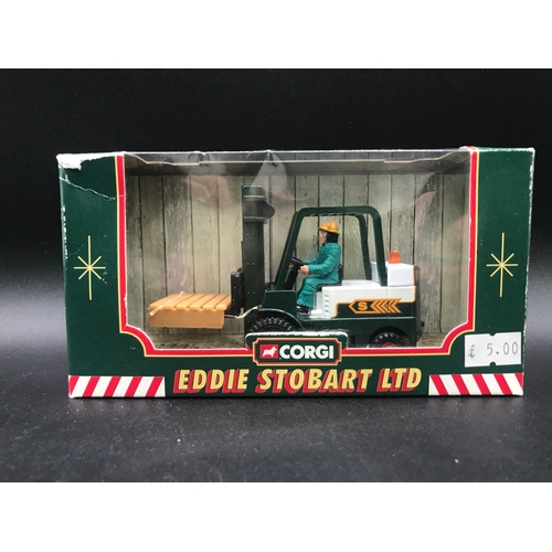 531 - 12 Corgi Eddie Stobart Die-cast Vehicles, Undisturbed from Packaging, includes 59601 Ford Cargo Box ... 