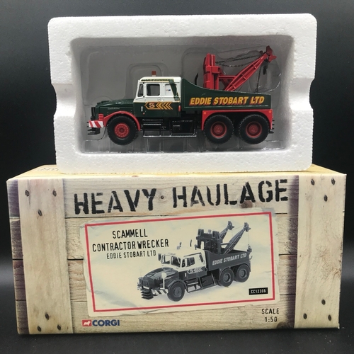 532 - Corgi CC12306 Heavy Haulage 1:50 Scammell Contractor Wrecker Eddie Stobart Ltd, Undisturbed from Pac... 