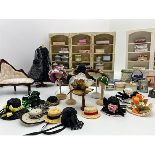 714 - A large and beautiful collection of Hats, Bags, Clothes, Umbrellas, Jewellery, Shelves, Shoe Mirrors... 