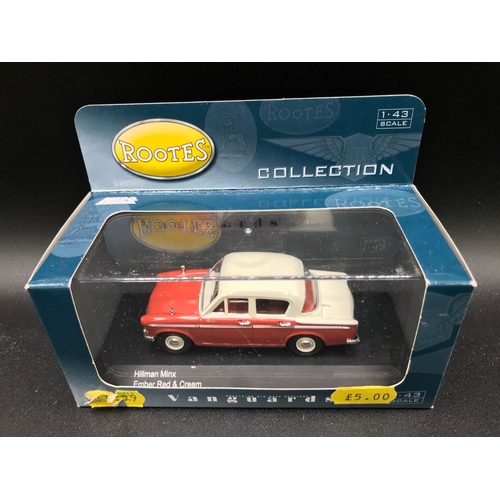 554 - 6 Lledo Vanguards 1:43 Scale Cars, Undisturbed from plinths, Including VA 06400 Vauxhall Cresta PA D... 