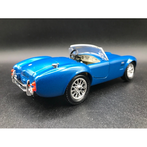 512 - Six 1:24 Burago Die-cast Super Cars, includes Kit-built Ferrari GTO Pioneer, Kit-built Ford AC Cobra... 