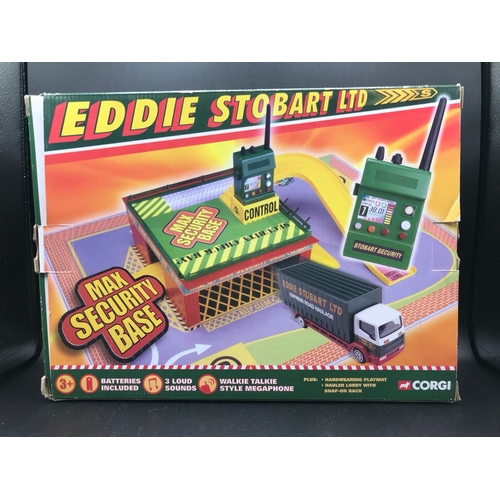 538 - Corgi Eddie Stobart Play-sets, including Heli Freight Base, Max Security Base, Refuelling Set and Ma... 