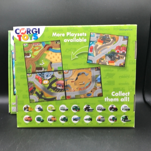 538 - Corgi Eddie Stobart Play-sets, including Heli Freight Base, Max Security Base, Refuelling Set and Ma... 