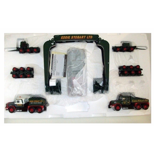 540 - Corgi Eddie Stobart Heavy Haulage CC12305 Scammell Contractor x 2, Girder Trailer, Bogies & Sheeted ... 