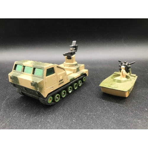 642 - 23 Die-cast Military Vehicles, Planes, Helicopters and Field Guns, includes Boxed Battle Kings K-109... 