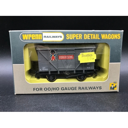 134 - Wrenn Rolling-stock Pullman Coaches and Wagons, Boxed Wagons W5010 Robertsons Ventilated Van, W4658 ... 