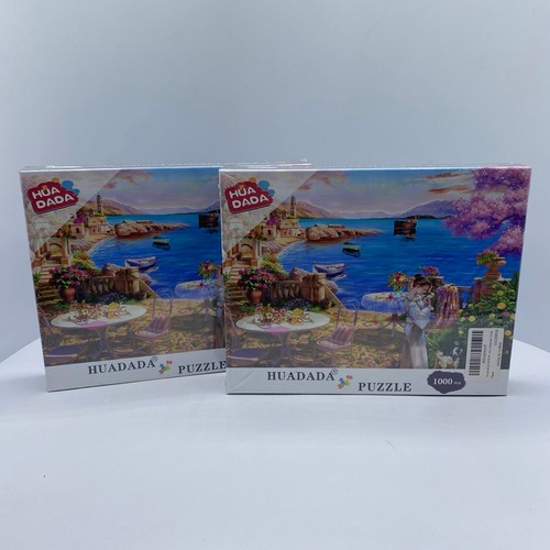 798 - Two Ex-Shop Stock - Huadada Lakeside Time 1000pcs Puzzles. VG. 1200g. (2)