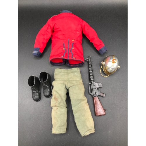 742 - Palitoy Action Man 1970's Life Guards figure, Correct Tunic and Helmet but incorrect Trousers and Bo... 