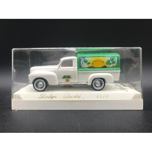 575 - Three Solido Dodge vehicles, a Baché 4421 Sun Club Antique Golden Age and two Unboxed, a rare White ... 