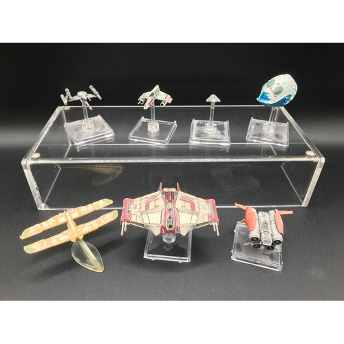 648 - 42 Star Wars Micro Machines and others, with and without stands, stands may be incorrect - Good (42)... 