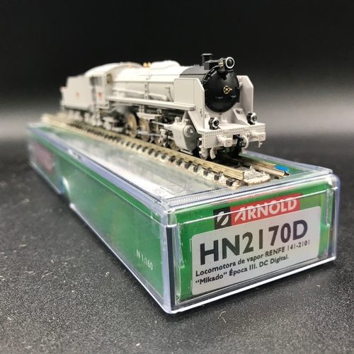 233 - Arnold HN2170D Steam locomotive 141-2101 Mikado, DC Digital, Era III, N Gauge 1:160, Tested Runner, ... 