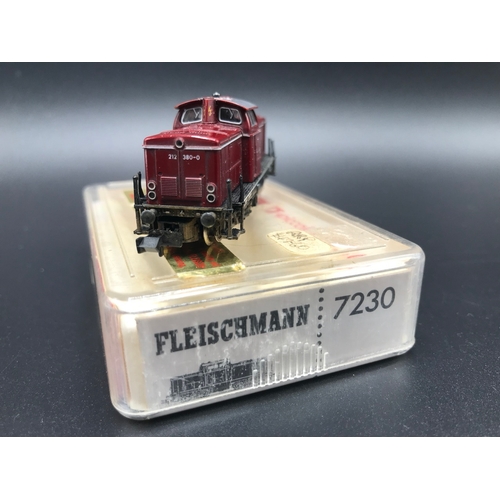 234 - A Fleischmann Piccolo 7230 'N gauge' Locomotive, Tested Runner, Bi-directional Lights  - Loco Fair, ... 