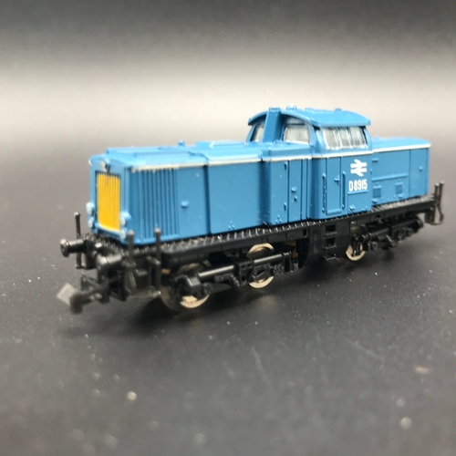 237 - Lima 'N gauge' Locomotive, Tested Runner, Lima 213 V100 Diesel BR Blue D8915  - Loco Good, Box Fair ... 