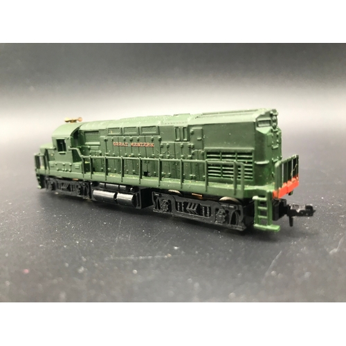 241 - An Alco Century 420 'N gauge' Diesel Locomotive, Great Western, Green, Tested Runner, Single Light -... 