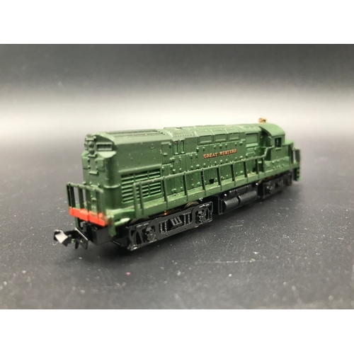 241 - An Alco Century 420 'N gauge' Diesel Locomotive, Great Western, Green, Tested Runner, Single Light -... 