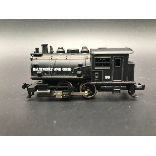 244 - Two 'N gauge' Steam Locomotives, Tested Runners, Bachmann 52662 Dockside 0-4-0 Switcher Baltimore & ... 