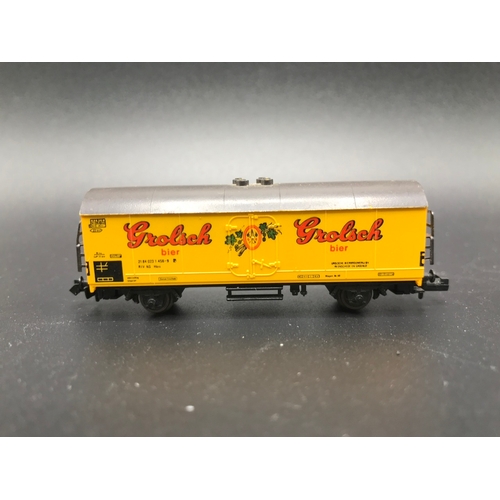 254 - Arnold N Gauge 0158 Biere Tire Brauerstolz 8 Wagon Set, Adler, Barn, Hirsch, Lamb, Lowen, Ochsen, Wo... 