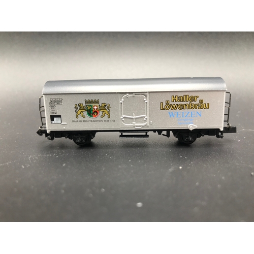 254 - Arnold N Gauge 0158 Biere Tire Brauerstolz 8 Wagon Set, Adler, Barn, Hirsch, Lamb, Lowen, Ochsen, Wo... 