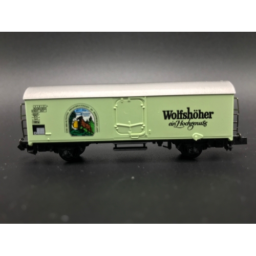 254 - Arnold N Gauge 0158 Biere Tire Brauerstolz 8 Wagon Set, Adler, Barn, Hirsch, Lamb, Lowen, Ochsen, Wo... 