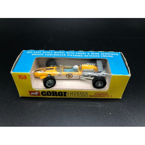 580 - Corgi Toys Cooper Maserati F/1 159 in Good Box, Tilt the drive to move the wheels - Die-cast Very Go... 