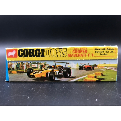 580 - Corgi Toys Cooper Maserati F/1 159 in Good Box, Tilt the drive to move the wheels - Die-cast Very Go... 