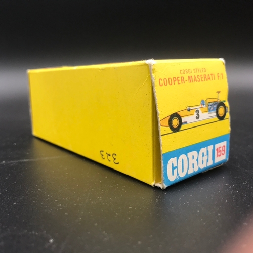 580 - Corgi Toys Cooper Maserati F/1 159 in Good Box, Tilt the drive to move the wheels - Die-cast Very Go... 