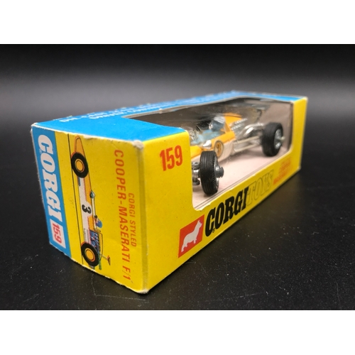 580 - Corgi Toys Cooper Maserati F/1 159 in Good Box, Tilt the drive to move the wheels - Die-cast Very Go... 