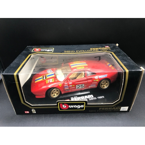 507 - Eight Burago Ferrari 1:18 Die-cast Sports Cars Boxed, includes 250 Testa Rossa (1957), 250 GTO (1962... 