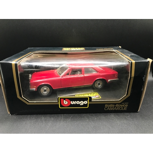 509 - Three Burago 1:18 Die-cast Metal with a Maisto Lamborghini Diablo (1990) box sunlight damage, Each b... 