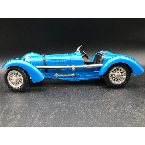 510 - Three 1:18 Burago un-boxed open-top Sports cars, Jaguar 'E' (1961), Bugatti Type '59' (1934), Jaguar... 