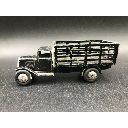 586 - Three Dinky Commercial Vehicles includes 25f Market Gardeners Lorry Type 3 Green body repainted Blac... 