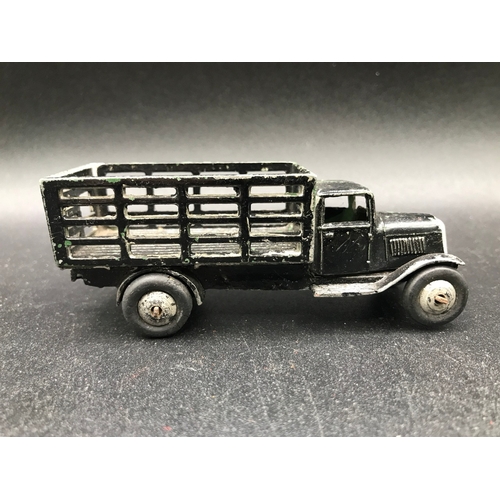 586 - Three Dinky Commercial Vehicles includes 25f Market Gardeners Lorry Type 3 Green body repainted Blac... 