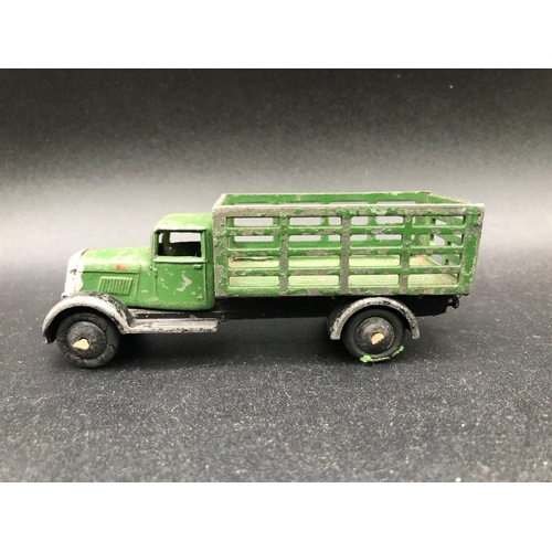 586 - Three Dinky Commercial Vehicles includes 25f Market Gardeners Lorry Type 3 Green body repainted Blac... 